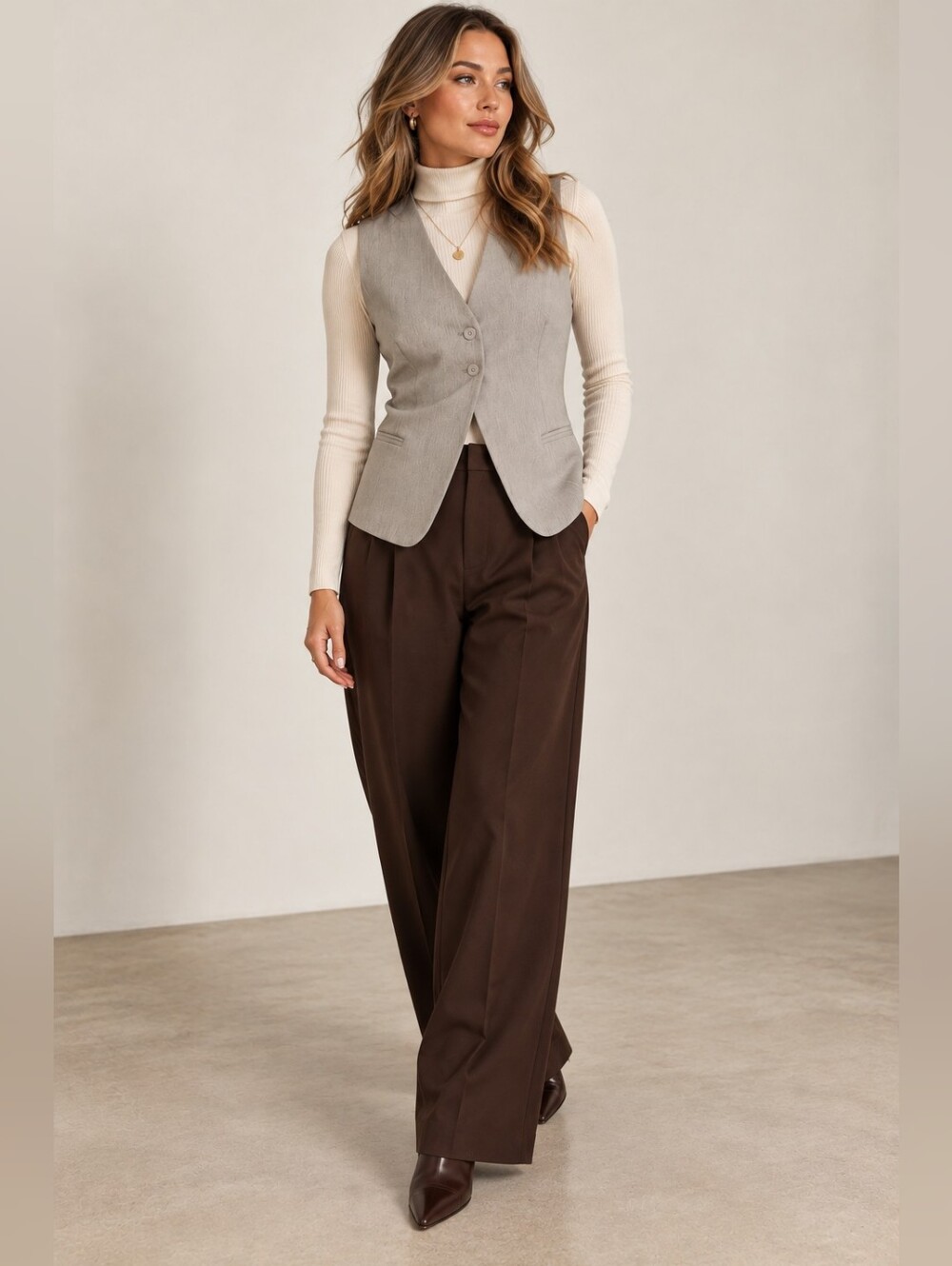 Moon River Button Vest Medium